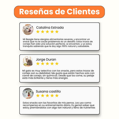 Snack de Trozos de Conejo Deshidratados Kanu Pet para perros y gatos 100% Natural , Un solo ingrediente