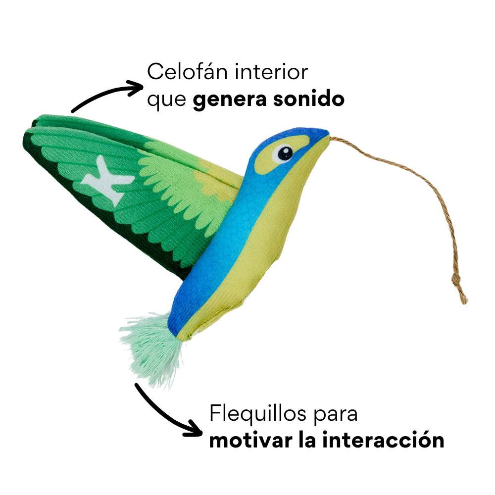 Juguete de Peluche Colibrí con Catnip Kanu Pet para Gato - {{ Kanu Pet }}