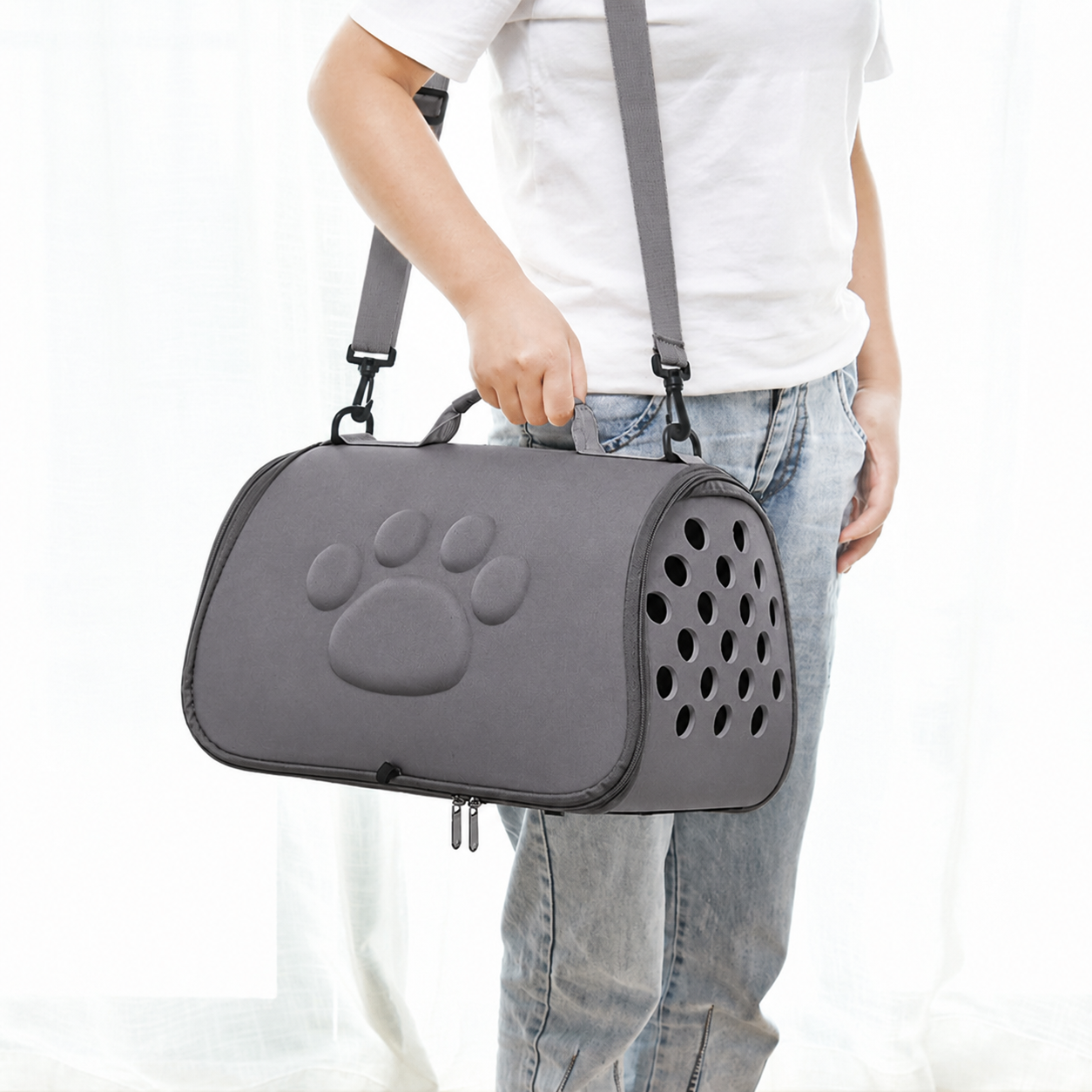 Bolso Plegable Huellas Kanu Pet para Perro y Gato
