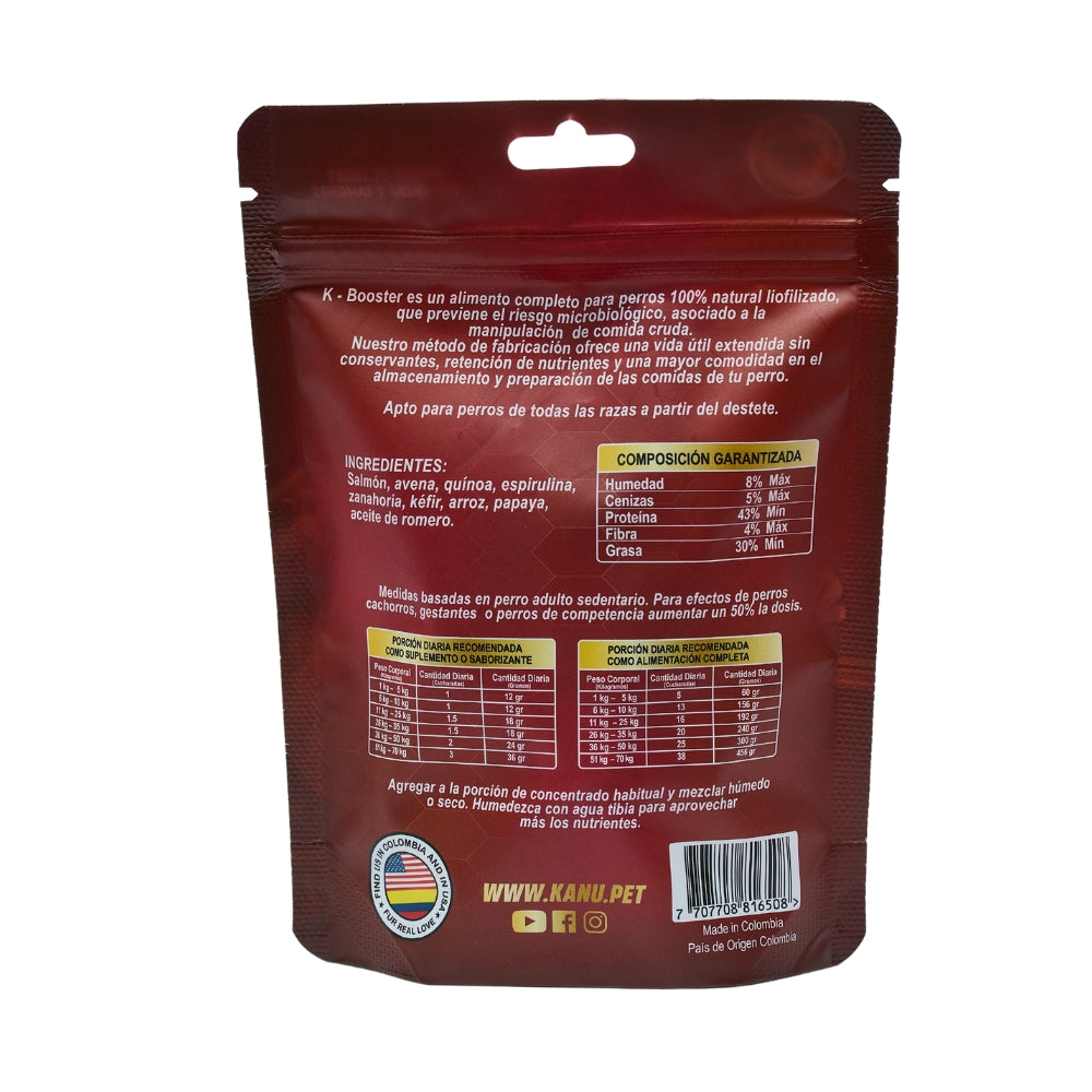 Suplemeneto K-Booster  de Salmón Liofilizado Kanu Pet para perros