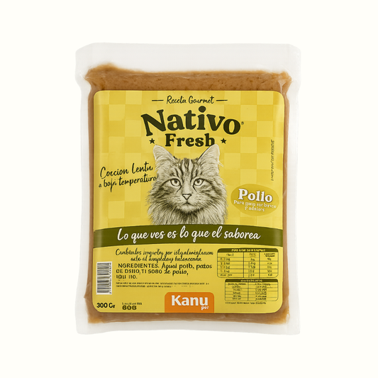 Alimento Congelado Nativo Fresh Pollo Kanu Pet para Gato Adulto y Cachorro