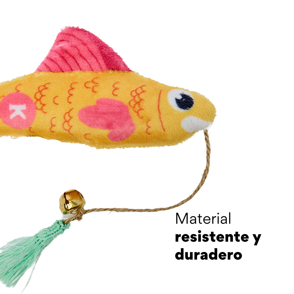 Juguete de Peluche Pez Amarillo con Catnip Kanu Pet para Gato - {{ Kanu Pet }}