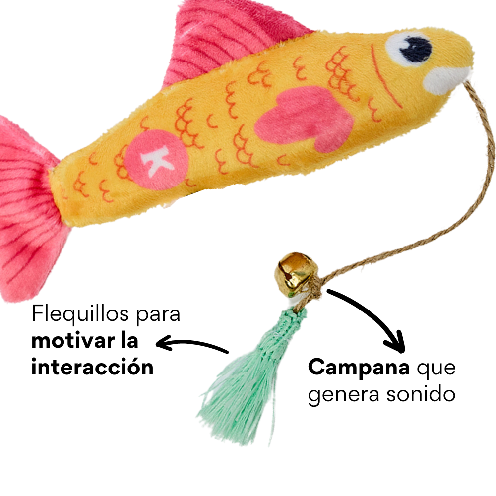 Juguete de Peluche Pez Amarillo con Catnip Kanu Pet para Gato - {{ Kanu Pet }}