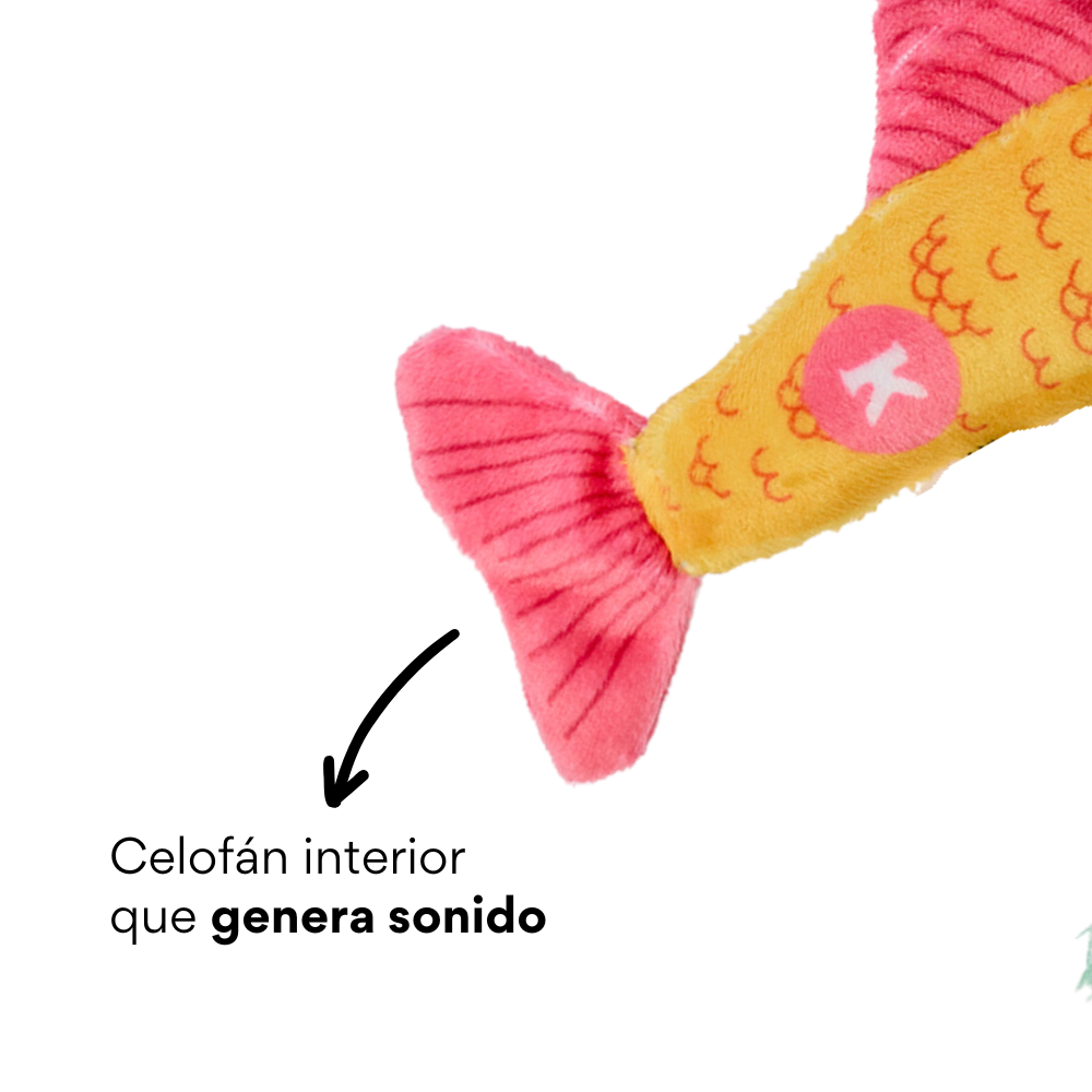 Juguete de Peluche Pez Amarillo con Catnip Kanu Pet para Gato - {{ Kanu Pet }}